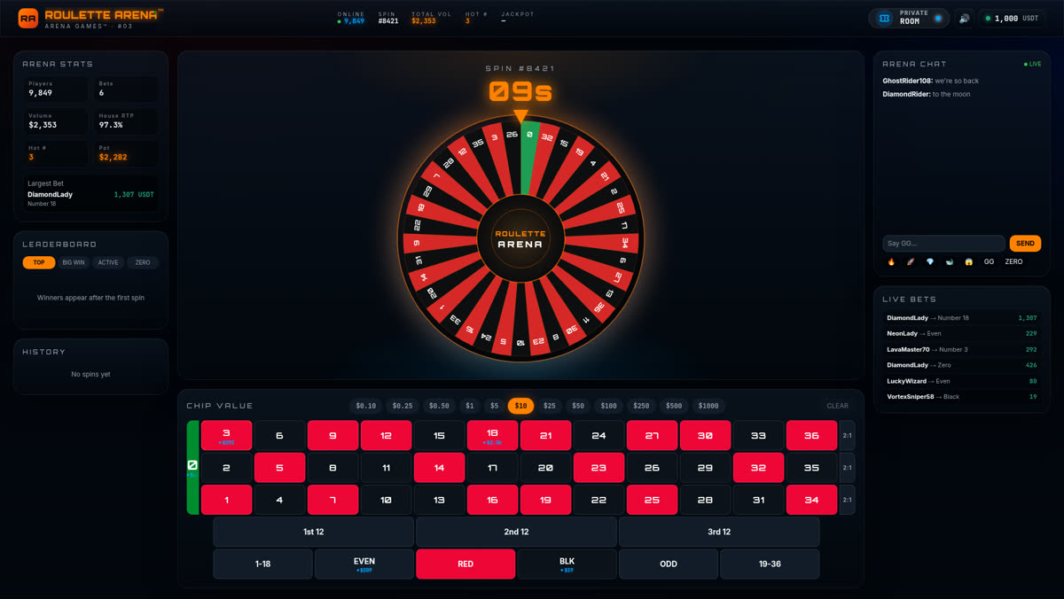 Roulette Arena demo